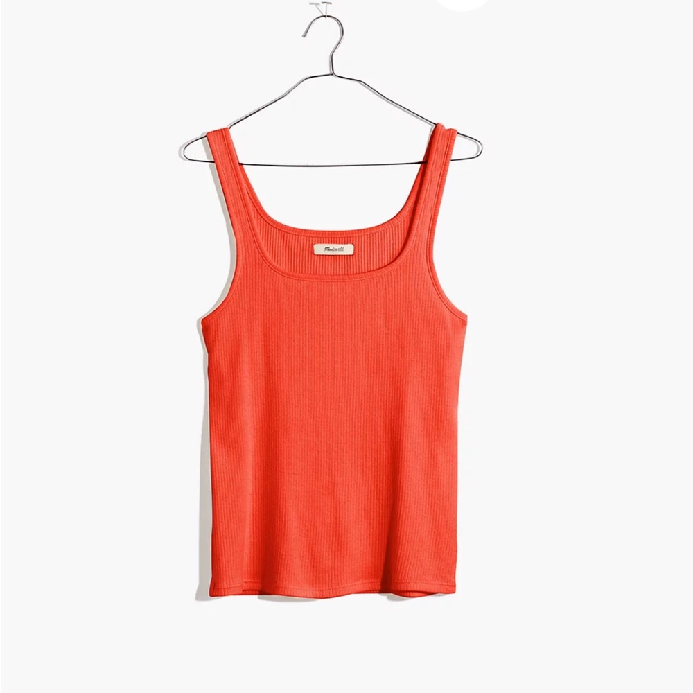 Madewell Ribbed Square-Neck Tank Top